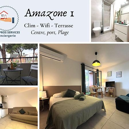 L'Amazone Studio Plein Centre Plages A 2Min Clim Wifi Sur Le Port - Top Prosconciergerie- ラ・グランド・モット エクステリア 写真